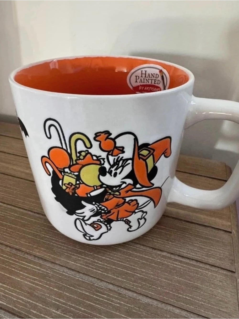 Disney Mickey & Minnie Halloween "BOO!" Ceramic Mug – Hand Painted
